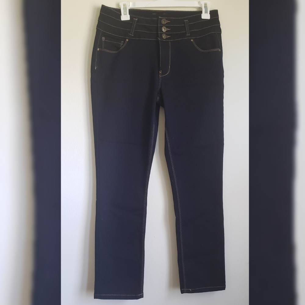 Dark Blue Highwaisted Skinny Jeans
